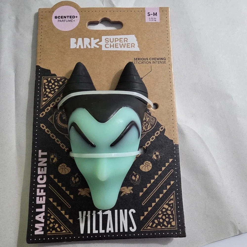 Bark Super Chewer Dog Toy Maleficent Disney Villains S-M Dog